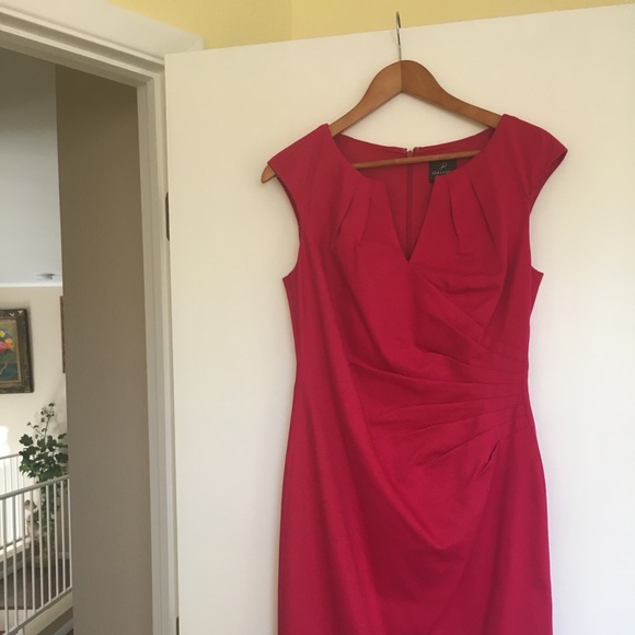 Adrianna Papell Dresses & Skirts - Adrianna Papell Red Knit Drapped Dress